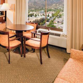 Table with view of the city